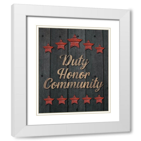Firefighter 02 White Modern Wood Framed Art Print with Double Matting by Hogan, Melody