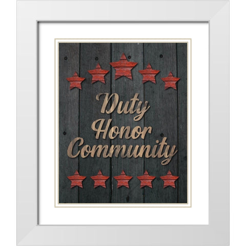 Firefighter 02 White Modern Wood Framed Art Print with Double Matting by Hogan, Melody