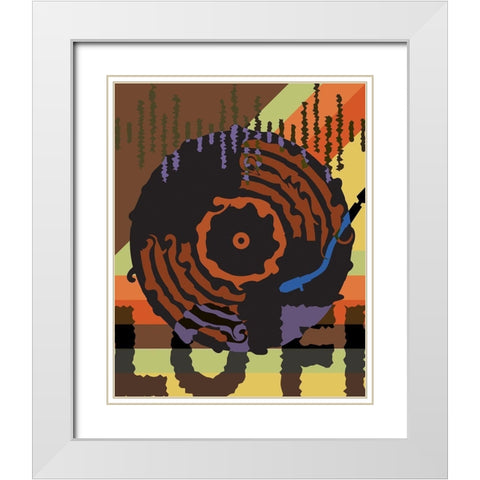 Hi Fi Lo Fi 2 White Modern Wood Framed Art Print with Double Matting by Hogan, Melody