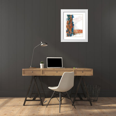 Sedona Swoosh 1 White Modern Wood Framed Art Print with Double Matting by Hogan, Melody