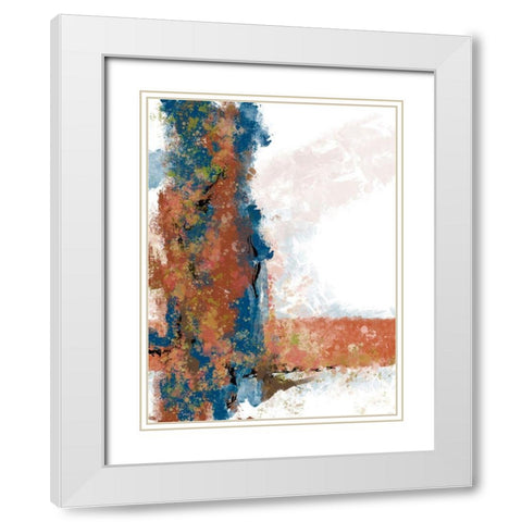 Sedona Swoosh 1 White Modern Wood Framed Art Print with Double Matting by Hogan, Melody