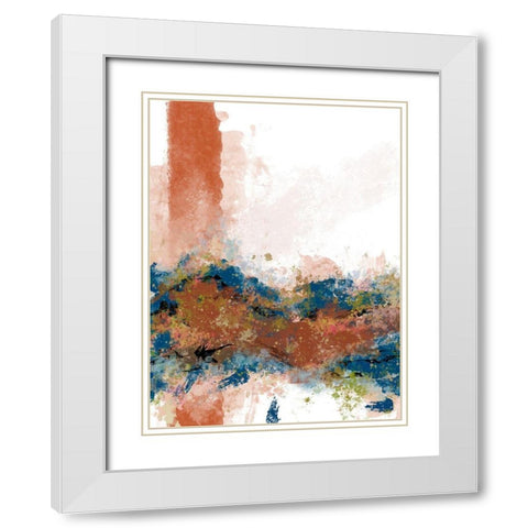 Sedona Swoosh 2 White Modern Wood Framed Art Print with Double Matting by Hogan, Melody