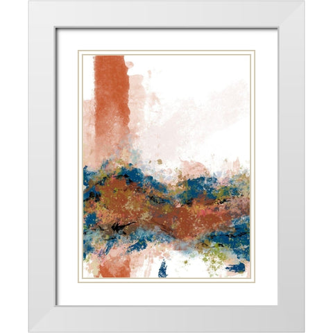Sedona Swoosh 2 White Modern Wood Framed Art Print with Double Matting by Hogan, Melody