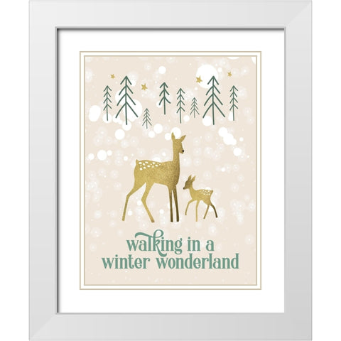 Winter Wonderland 1 White Modern Wood Framed Art Print with Double Matting by Hogan, Melody