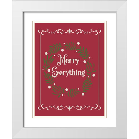 Pine Xmas 1 White Modern Wood Framed Art Print with Double Matting by Hogan, Melody
