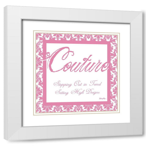 Couture Designs White Modern Wood Framed Art Print with Double Matting by Hogan, Melody