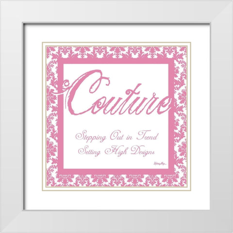 Couture Designs White Modern Wood Framed Art Print with Double Matting by Hogan, Melody