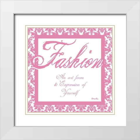 Fashion Yourself White Modern Wood Framed Art Print with Double Matting by Hogan, Melody