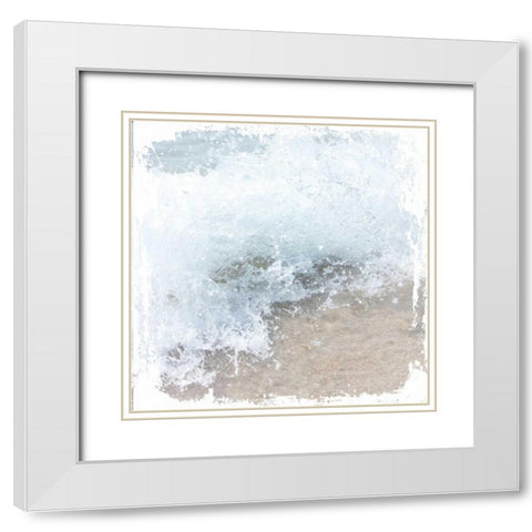Crashing Waves White Modern Wood Framed Art Print with Double Matting by Hogan, Melody