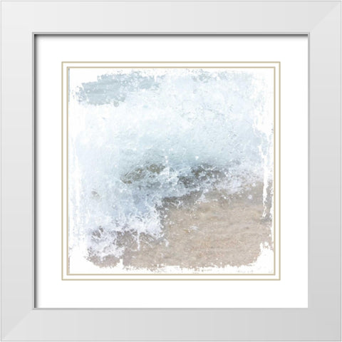 Crashing Waves White Modern Wood Framed Art Print with Double Matting by Hogan, Melody