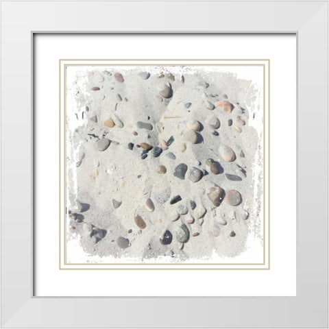 Rocky Sands White Modern Wood Framed Art Print with Double Matting by Hogan, Melody