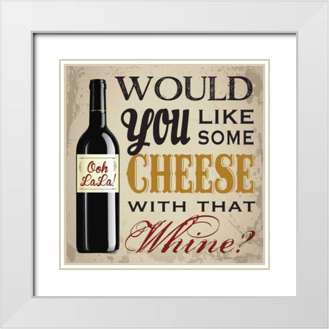 Wine and You 1 White Modern Wood Framed Art Print with Double Matting by Hogan, Melody