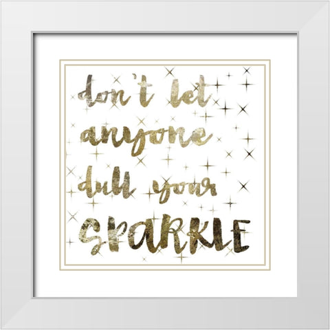Sparkle Glam 6 White Modern Wood Framed Art Print with Double Matting by Hogan, Melody