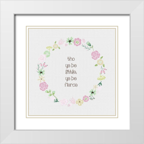 Baby Blush 2 Texture White Modern Wood Framed Art Print with Double Matting by Hogan, Melody