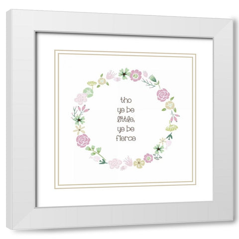 Baby Blush 1 White Modern Wood Framed Art Print with Double Matting by Hogan, Melody