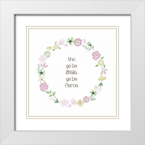Baby Blush 1 White Modern Wood Framed Art Print with Double Matting by Hogan, Melody