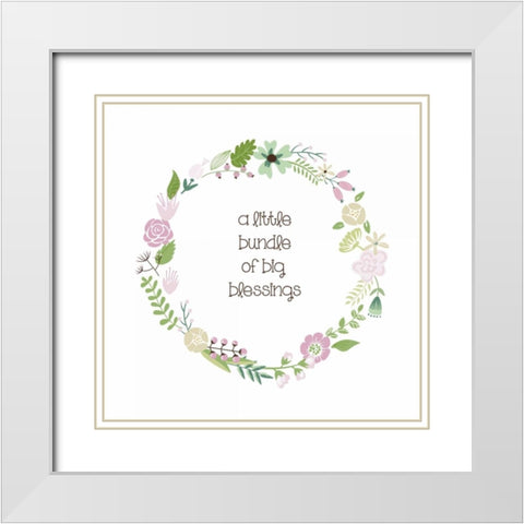 Baby Bundle 1 White Modern Wood Framed Art Print with Double Matting by Hogan, Melody
