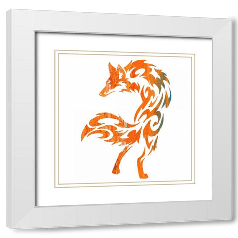 Tribal Timber 3 White Modern Wood Framed Art Print with Double Matting by Hogan, Melody