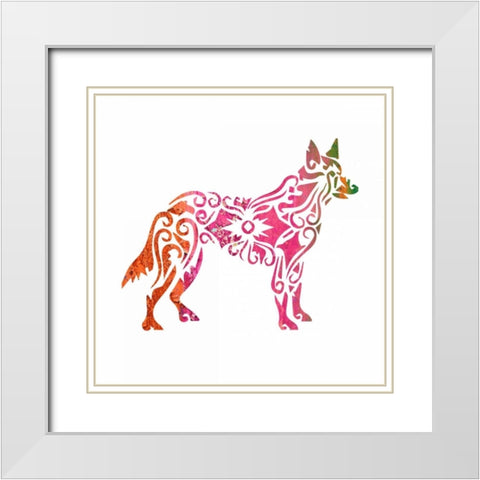 Tribal Timber 6 White Modern Wood Framed Art Print with Double Matting by Hogan, Melody