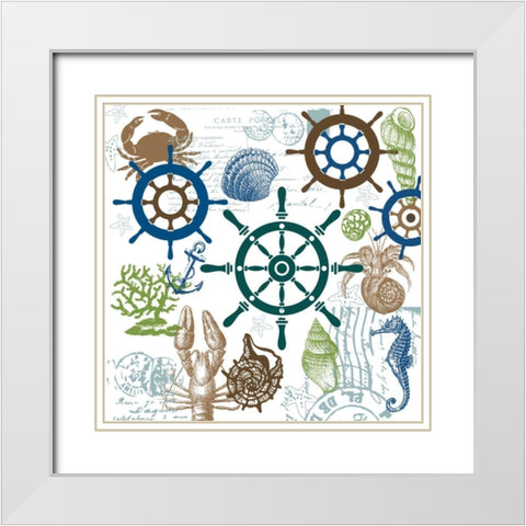 Natural Sea Life White Modern Wood Framed Art Print with Double Matting by Hogan, Melody