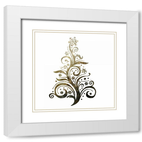 PrintGlimmer Trees 2 White Modern Wood Framed Art Print with Double Matting by Hogan, Melody