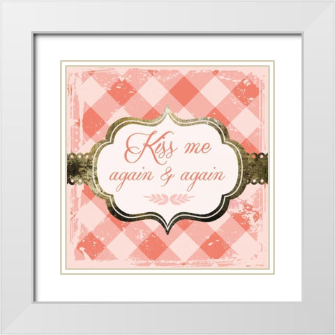 Kiss Me Again White Modern Wood Framed Art Print with Double Matting by Hogan, Melody