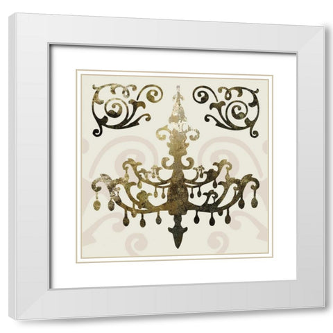 Glamour Gold 4 White Modern Wood Framed Art Print with Double Matting by Hogan, Melody