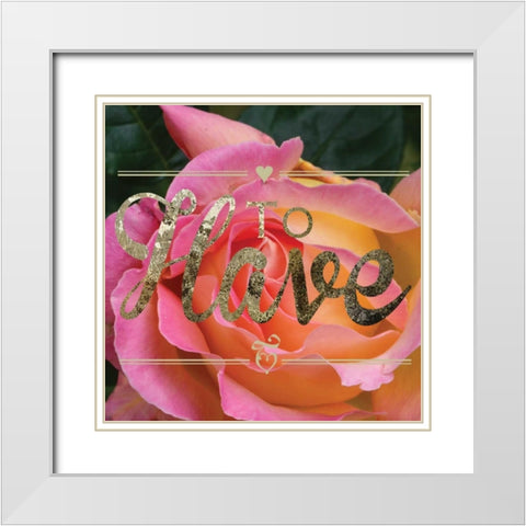 To Have White Modern Wood Framed Art Print with Double Matting by Hogan, Melody