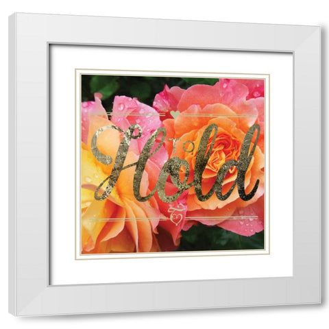 To Hold White Modern Wood Framed Art Print with Double Matting by Hogan, Melody