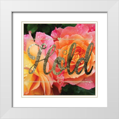 To Hold White Modern Wood Framed Art Print with Double Matting by Hogan, Melody