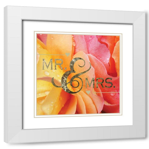 Loving Couple White Modern Wood Framed Art Print with Double Matting by Hogan, Melody