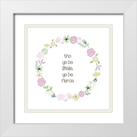 Baby Blush 1 White Modern Wood Framed Art Print with Double Matting by Hogan, Melody