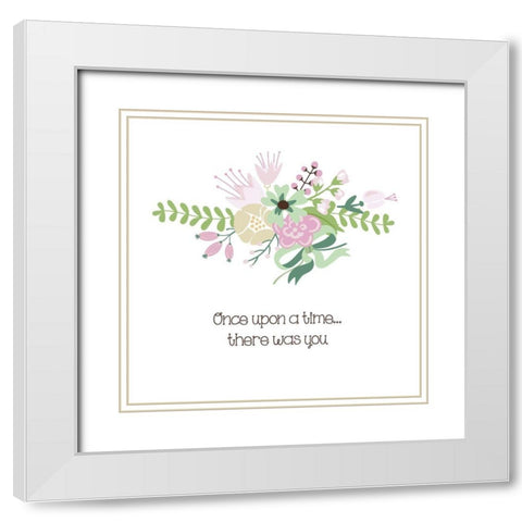 Baby Blush 4 White Modern Wood Framed Art Print with Double Matting by Hogan, Melody