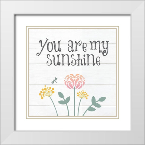 Botanical Inspiration Pastels 1 White Modern Wood Framed Art Print with Double Matting by Hogan, Melody