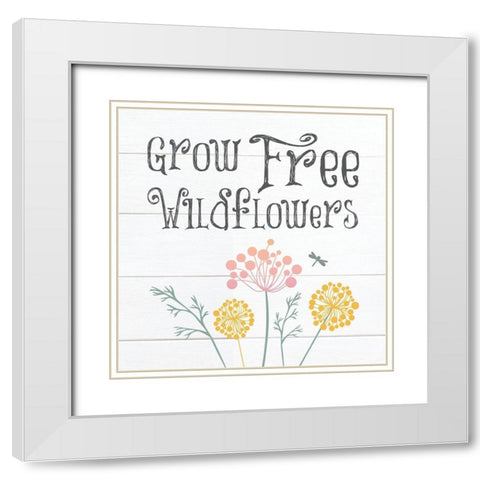 Botanical Inspiration Pastels 4 White Modern Wood Framed Art Print with Double Matting by Hogan, Melody