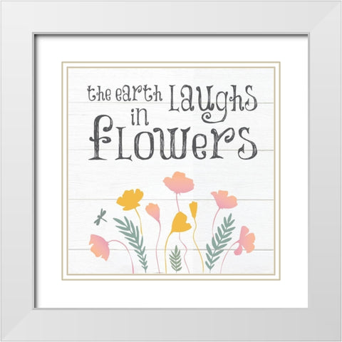 Botanical Inspiration Pastels 5 White Modern Wood Framed Art Print with Double Matting by Hogan, Melody