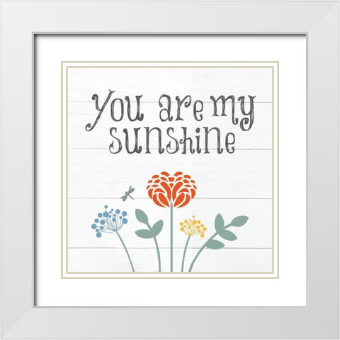 Botanical Inspiration Primary 1 White Modern Wood Framed Art Print with Double Matting by Hogan, Melody