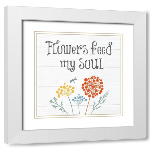 Botanical Inspiration Primary 3 White Modern Wood Framed Art Print with Double Matting by Hogan, Melody