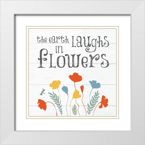 Botanical Inspiration Primary 5 White Modern Wood Framed Art Print with Double Matting by Hogan, Melody