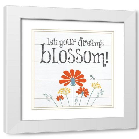 Botanical Inspiration Primary 6 White Modern Wood Framed Art Print with Double Matting by Hogan, Melody