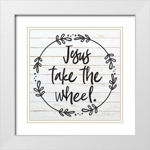God Bless 2 White Modern Wood Framed Art Print with Double Matting by Hogan, Melody