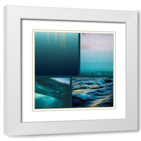 By the Sea 5 White Modern Wood Framed Art Print with Double Matting by Hogan, Melody