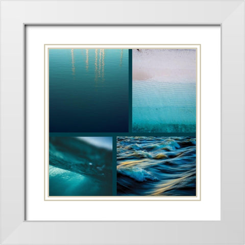 By the Sea 5 White Modern Wood Framed Art Print with Double Matting by Hogan, Melody
