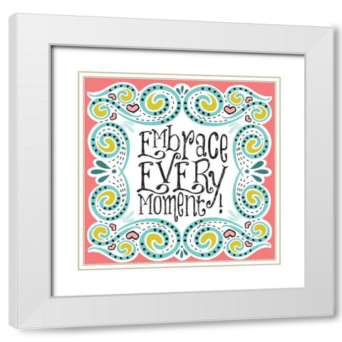 Whimsical Moment White Modern Wood Framed Art Print with Double Matting by Hogan, Melody