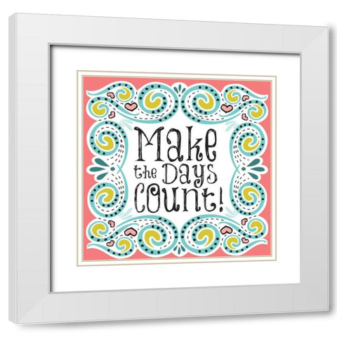 Whimsical Count White Modern Wood Framed Art Print with Double Matting by Hogan, Melody