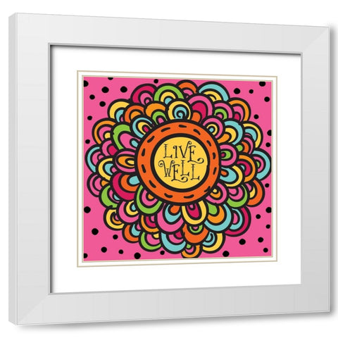 Whimsical Live White Modern Wood Framed Art Print with Double Matting by Hogan, Melody