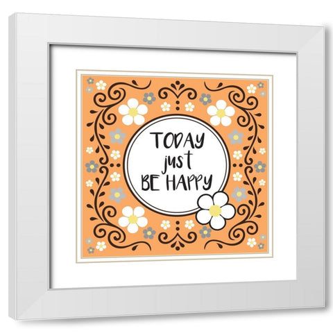 Whimsical Today White Modern Wood Framed Art Print with Double Matting by Hogan, Melody