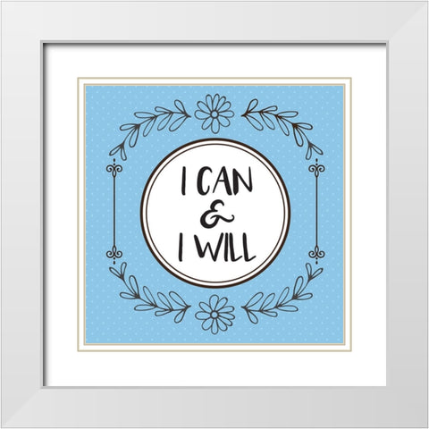 Whimsical Can White Modern Wood Framed Art Print with Double Matting by Hogan, Melody