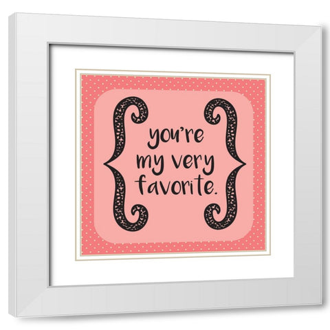 Whimsical Favorite White Modern Wood Framed Art Print with Double Matting by Hogan, Melody