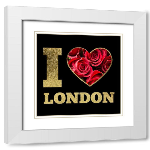 London Glam 2 White Modern Wood Framed Art Print with Double Matting by Hogan, Melody
